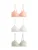 Next BH  pastelgroen / abrikoos / wit