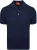 Suitable Knitted Polo Cotton Linen Navy