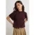 TRENDYOLMİLLA Dames Bruin Effen Kort Regular fit Blouses