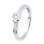 Diamond Solitaire ondersteund 0060 0,50 Cts Cts Illusion White Gold