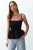 TRENDYOLMİLLA Dames Zwart Effen Mouwloos Peplum Blouses