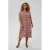 Kaffe Curve blousejurk met paisley print roodbruin