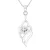 Zilver 925 zirkoniumzirkoniumoxide hanger wordt geleverd met ketting aangeboden