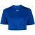 Off White Dames Stamp Ribbed Crop T-Shirt (Blauw)
