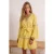 TRENDYOLMİLLA Dames Geel Effen Extra Kort / Super Mini Lang Strandkleding Skater Strandjurken