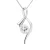 Solitaire hanger fancy zirkoniumoxide 925 geleverd met aangeboden ketting