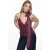 Gestippelde Halter Tie Tulle Brei Blouse met Sjaal