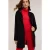 Motivi Reversible Coat In Wool Blend Fabric Burgundy