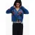 Desigual gebloemde gebreid vest blauw