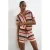 TOPSHOP regular high waist gestreepte strandshort multi gebreid