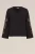 WE Fashion – Dames sweater met embroidery – Curve – Regular fit – Zwart – Katoen – Plus Size