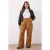 Trendyol Curve Dames Geel Effen Wijde pijp Hoge taille Grote maten Jeans
