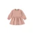Dirkje bohemian jurk met franjes en tekst – roze