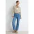 TRENDYOLMİLLA Dames Blauw Effen Flared Hoge taille Jeans