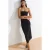 Strapless Bodycon Midi-jurk met Split