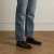 Manfield leren enkelboots zwart