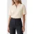Calvin Klein Short Sleeve Tailored Knit Collar Top Afterglow