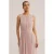 WE Fashion midi jurk met glitter lichtroze