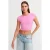 Slim Fit Crop Jersey Blouse