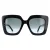 Jimmy Choo AURI/G/S 807 90 zwarte donkergrijze zonnebril met kleurverloop