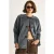 Textuur Gabardine Lange Jas met Kraagknopen