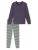 SCHIESSER Pyjama ‘Casual Essentials’  beige / donkerblauw / pastelgroen