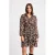 Morgan korte jurk met panterprint met glitter bruin
