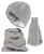 Heat Holders Dames Gebreide Muts Handschoen & Sjaal Set – Lichtgrijs