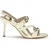 PINKO Beige Kalfsleer Bos Taurus Stiletto Hak Sandalen