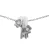 Orphelia Dames 925 Sterling Zilveren Ketting met Hanger – Zilver/Zwart ZH-6039/2