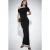 Asymmetrische Kraag Slim Fit Maxi Jurk