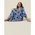 Oltre Patterned Cotton Midi Shirtdress Blue