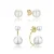 Set van 2 paar damesoorbellen Isabella Ford Agata Pearl