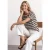 Street One Dames Shirt met gebreide look en ronde hals in Zwart