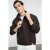 TRENDYOL MAN Heren Bruin Slogan Lang Oversized Sweatshirts