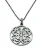 Orphelia Dames 925 Zilveren Ketting met Hanger – Zwart ZH-6036/3