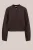 WE Fashion – Dames jersey bombervest met structuur en plooidetails – Regular fit – Donkerbruin – Katoen –