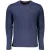 La Martina Regal Blauwe Crewneck Geborduurd T-shirt