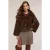 Motivi Short Jacket With High Collar Brown