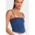 Geribbelde vierkante hals crop top