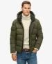 Superdry Mannen Onze Sport-pufferjas van Microvezel met Capuchon Khaki