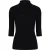 EsQualo Top Short Slve Open Rib Col Black