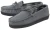 DUNLOP – Heren Echt Suède Leren Fleece Gevoerde Mocassin Slippers (12, Grijs)