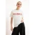 TRENDYOLMİLLA Dames Ecru Slogan Kort Regular fit T-shirts