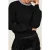 Reiss Necklace Trim Jumper Black