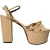 Gucci Crawford Knot platformhakken in nude leer