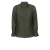 Exxcellent kanten gebloemde semi-transparante blouse met ruches Plus Size – olijfgroen