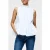 French Connection High Neck Sleeveless Poplin Top Linen White