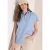 Blouse met korte mouwen in chambraykwaliteit