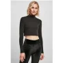 Urban Classics Ladies Organic Cropped Turtelneck Longsleeve Black